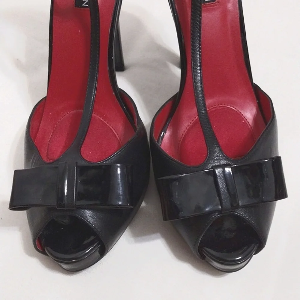 Charles Jourdan Platform Stiletto Heels US 10 Sexy Drag Queen Edgy Leather Shoes